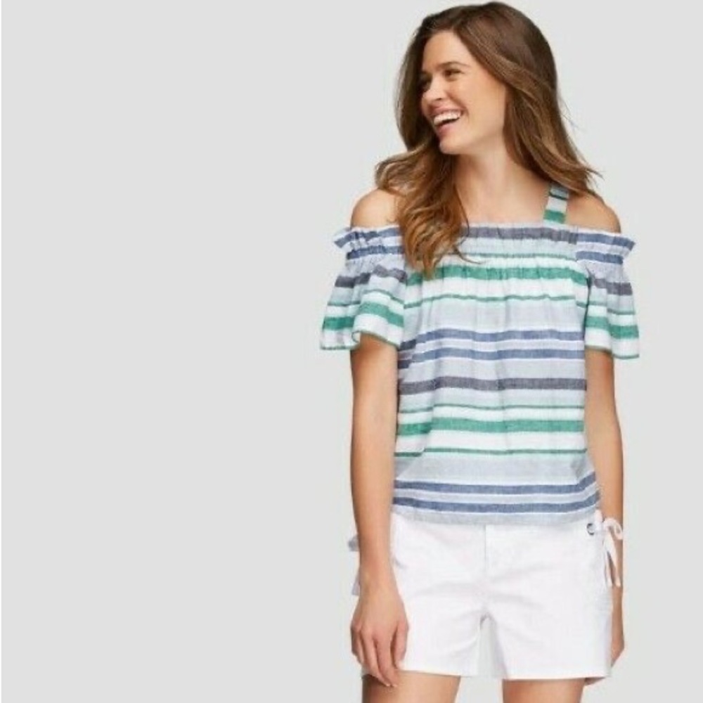 Joe Fresh Off-Shoulder Striped Top